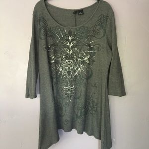 🌺New Directions Gray 3/4 sleeves size XL